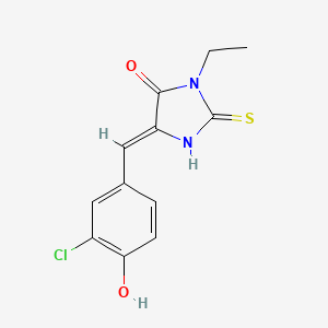 (Z)-5-(3-chloro-4-hydroxybenzylidene)-3-ethyl-2-thioxoimidazolidin-4-one