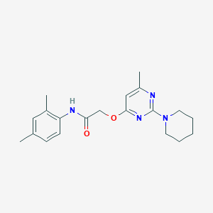 molecular formula C20H26N4O2 B2944613 N-(2,4-dimethylphenyl)-2-{[6-methyl-2-(piperidin-1-yl)pyrimidin-4-yl]oxy}acetamide CAS No. 1029748-14-8