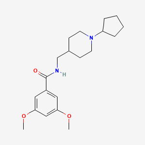N-((1-cyclopentylpiperidin-4-yl)methyl)-3,5-dimethoxybenzamide