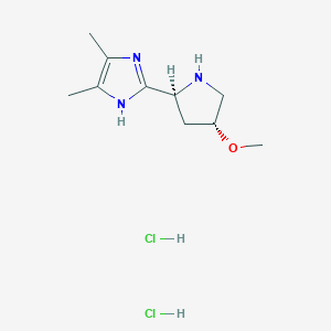 2-[(2S,4R)-4-Methoxypyrrolidin-2-yl]-4,5-dimethyl-1H-imidazole dihydrochloride