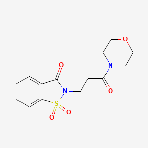2-(3-morpholino-3-oxopropyl)benzo[d]isothiazol-3(2H)-one 1,1-dioxide