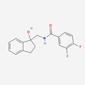 molecular formula C17H15F2NO2 B2944623 3,4-difluoro-N-[(1-hydroxy-2,3-dihydro-1H-inden-1-yl)methyl]benzamide CAS No. 1351641-84-3