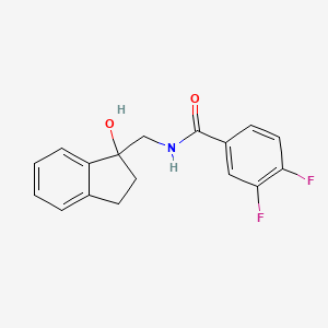 3,4-difluoro-N-((1-hydroxy-2,3-dihydro-1H-inden-1-yl)methyl)benzamide