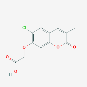 molecular formula C13H11ClO5 B2944624 [(6-chloro-3,4-dimethyl-2-oxo-2H-chromen-7-yl)oxy]acetic acid CAS No. 884497-67-0