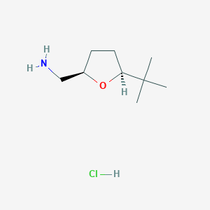 molecular formula C9H20ClNO B2944627 rac-[(2R,5S)-5-tert-butyloxolan-2-yl]methanaminehydrochloride,cis CAS No. 2126143-86-8