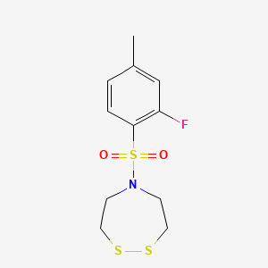 5-(2-Fluoro-4-methylbenzenesulfonyl)-1,2,5-dithiazepane