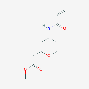 molecular formula C11H17NO4 B2944670 Methyl 2-[4-(prop-2-enamido)oxan-2-yl]acetate CAS No. 2361658-00-4