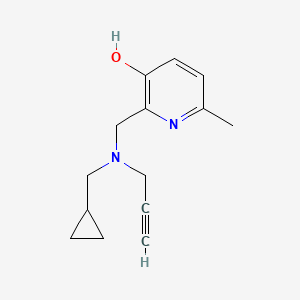 molecular formula C14H18N2O B2944674 2-[[Cyclopropylmethyl(prop-2-ynyl)amino]methyl]-6-methylpyridin-3-ol CAS No. 1607312-55-9