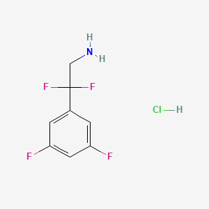 molecular formula C8H8ClF4N B2944679 2-(3,5-Difluorophenyl)-2,2-difluoroethan-1-amine hydrochloride CAS No. 1254038-63-5