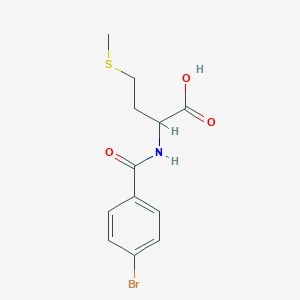 molecular formula C12H14BrNO3S B2944683 2-[(4-溴苯基)甲酰胺基]-4-(甲硫基)丁酸 CAS No. 1008010-19-2