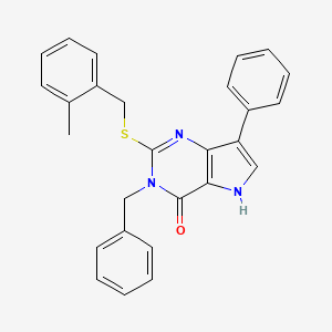 3-benzyl-2-((2-methylbenzyl)thio)-7-phenyl-3H-pyrrolo[3,2-d]pyrimidin-4(5H)-one