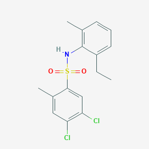 4,5-dichloro-N-(2-ethyl-6-methylphenyl)-2-methylbenzene-1-sulfonamide