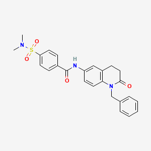 molecular formula C25H25N3O4S B2944722 N-(1-benzyl-2-oxo-1,2,3,4-tetrahydroquinolin-6-yl)-4-(dimethylsulfamoyl)benzamide CAS No. 1210318-01-6