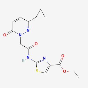 ethyl 2-(2-(3-cyclopropyl-6-oxopyridazin-1(6H)-yl)acetamido)thiazole-4-carboxylate