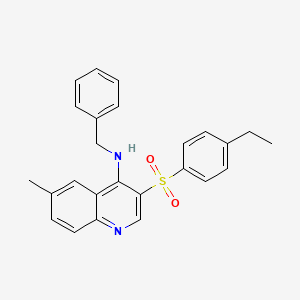 molecular formula C25H24N2O2S B2944751 N-BENZYL-3-(4-ETHYLBENZENESULFONYL)-6-METHYLQUINOLIN-4-AMINE CAS No. 899356-18-4