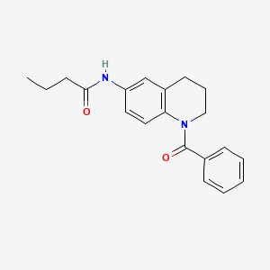 molecular formula C20H22N2O2 B2944792 N-(1-benzoyl-1,2,3,4-tetrahydroquinolin-6-yl)butanamide CAS No. 371123-79-4