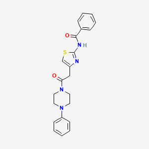 molecular formula C22H22N4O2S B2944807 N-(4-(2-oxo-2-(4-phenylpiperazin-1-yl)ethyl)thiazol-2-yl)benzamide CAS No. 941947-23-5
