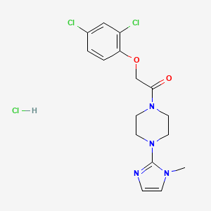 2-(2,4-dichlorophenoxy)-1-(4-(1-methyl-1H-imidazol-2-yl)piperazin-1-yl)ethanone hydrochloride