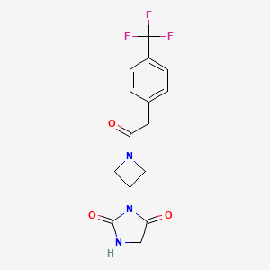 3-(1-(2-(4-(Trifluoromethyl)phenyl)acetyl)azetidin-3-yl)imidazolidine-2,4-dione