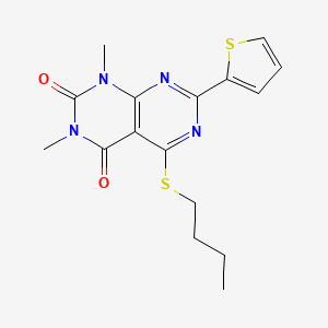 5-(butylthio)-1,3-dimethyl-7-(thiophen-2-yl)pyrimido[4,5-d]pyrimidine-2,4(1H,3H)-dione