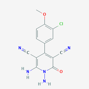 1,6-Diamino-4-(3-chloro-4-methoxyphenyl)-2-oxo-1,2-dihydro-3,5-pyridinedicarbonitrile
