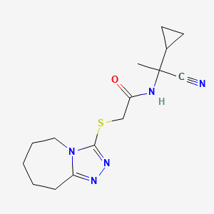 N-(1-cyano-1-cyclopropylethyl)-2-{5H,6H,7H,8H,9H-[1,2,4]triazolo[4,3-a]azepin-3-ylsulfanyl}acetamide