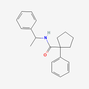 1-phenyl-N-(1-phenylethyl)cyclopentane-1-carboxamide