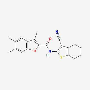 N-(3-cyano-4,5,6,7-tetrahydro-1-benzothiophen-2-yl)-3,5,6-trimethyl-1-benzofuran-2-carboxamide
