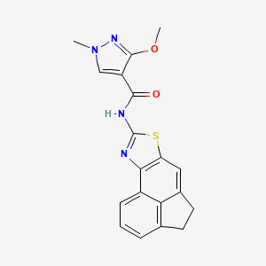 molecular formula C19H16N4O2S B2944863 N-(4,5-dihydroacenaphtho[5,4-d]thiazol-8-yl)-3-methoxy-1-methyl-1H-pyrazole-4-carboxamide CAS No. 1207000-94-9