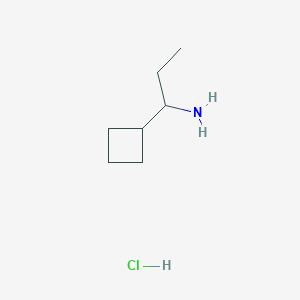molecular formula C7H16ClN B2944891 1-Cyclobutylpropan-1-amine hydrochloride CAS No. 2138507-91-0