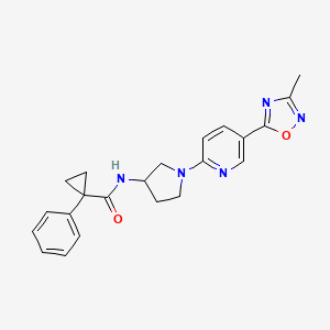 N-(1-(5-(3-methyl-1,2,4-oxadiazol-5-yl)pyridin-2-yl)pyrrolidin-3-yl)-1-phenylcyclopropanecarboxamide