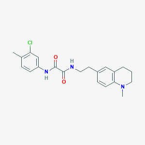 molecular formula C21H24ClN3O2 B2944946 N'-(3-chloro-4-methylphenyl)-N-[2-(1-methyl-1,2,3,4-tetrahydroquinolin-6-yl)ethyl]ethanediamide CAS No. 946363-35-5