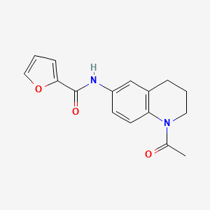 molecular formula C16H16N2O3 B2944948 N-(1-acetyl-1,2,3,4-tetrahydroquinolin-6-yl)furan-2-carboxamide CAS No. 941915-30-6