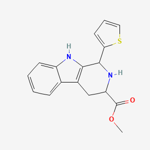molecular formula C17H16N2O2S B2944955 Methyl 1-(thiophen-2-yl)-2,3,4,9-tetrahydro-1H-pyrido[3,4-b]indole-3-carboxylate CAS No. 223690-86-6