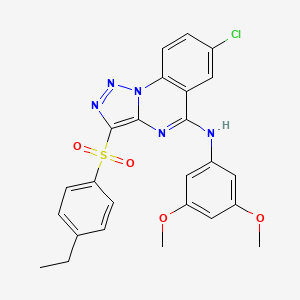 B2944979 7-chloro-N-(3,5-dimethoxyphenyl)-3-((4-ethylphenyl)sulfonyl)-[1,2,3]triazolo[1,5-a]quinazolin-5-amine CAS No. 893788-64-2