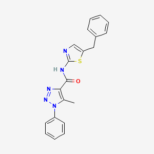 molecular formula C20H17N5OS B2944998 N-(5-benzylthiazol-2-yl)-5-methyl-1-phenyl-1H-1,2,3-triazole-4-carboxamide CAS No. 923679-02-1