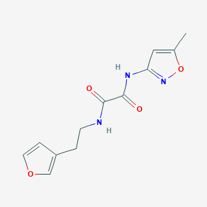 molecular formula C12H13N3O4 B2945023 N1-(2-(furan-3-yl)ethyl)-N2-(5-methylisoxazol-3-yl)oxalamide CAS No. 1428380-23-7