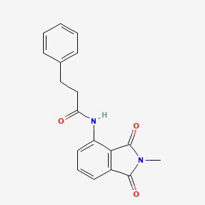 molecular formula C18H16N2O3 B2945088 N-(2-methyl-1,3-dioxo-2,3-dihydro-1H-isoindol-4-yl)-3-phenylpropanamide CAS No. 683232-38-4
