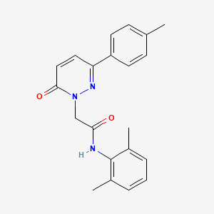 molecular formula C21H21N3O2 B2945108 N-(2,6-dimethylphenyl)-2-[3-(4-methylphenyl)-6-oxo-1,6-dihydropyridazin-1-yl]acetamide CAS No. 1291832-30-8