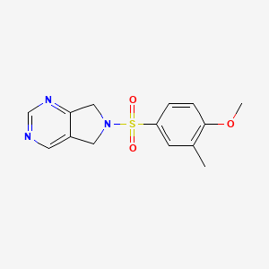 molecular formula C14H15N3O3S B2945173 6-(4-methoxy-3-methylbenzenesulfonyl)-5H,6H,7H-pyrrolo[3,4-d]pyrimidine CAS No. 1704616-26-1