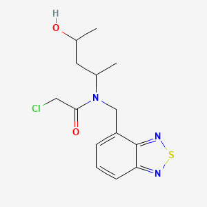 molecular formula C14H18ClN3O2S B2945187 N-(2,1,3-Benzothiadiazol-4-ylmethyl)-2-chloro-N-(4-hydroxypentan-2-yl)acetamide CAS No. 2411292-64-1