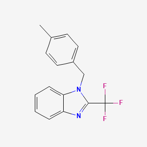 molecular formula C16H13F3N2 B2945202 1-[(4-Methylphenyl)methyl]-2-(trifluoromethyl)benzimidazole CAS No. 478030-37-4