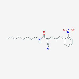 molecular formula C20H25N3O3 B2945219 2-cyano-5-(2-nitrophenyl)-N-octylpenta-2,4-dienamide CAS No. 475186-50-6
