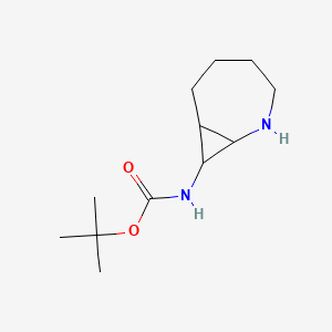 molecular formula C12H22N2O2 B2945234 tert-Butyl (2-azabicyclo[5.1.0]octan-8-yl)carbamate CAS No. 2171869-46-6