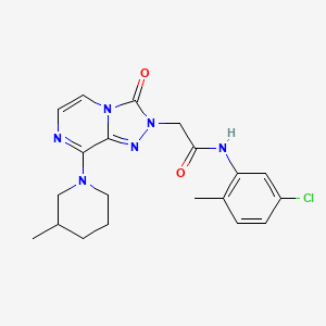 molecular formula C20H23ClN6O2 B2945236 N-(5-chloro-2-methylphenyl)-2-[8-(3-methylpiperidin-1-yl)-3-oxo[1,2,4]triazolo[4,3-a]pyrazin-2(3H)-yl]acetamide CAS No. 1251625-96-3