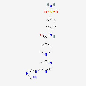 1-(6-(1H-1,2,4-triazol-1-yl)pyrimidin-4-yl)-N-(4-sulfamoylphenyl)piperidine-4-carboxamide