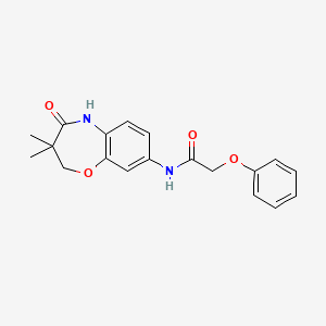 molecular formula C19H20N2O4 B2945238 N-(3,3-dimethyl-4-oxo-2,3,4,5-tetrahydro-1,5-benzoxazepin-8-yl)-2-phenoxyacetamide CAS No. 921810-54-0