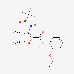 molecular formula C22H24N2O4 B2945240 N-(2-ethoxyphenyl)-3-pivalamidobenzofuran-2-carboxamide CAS No. 888443-27-4