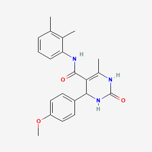 molecular formula C21H23N3O3 B2945243 N-(2,3-dimethylphenyl)-4-(4-methoxyphenyl)-6-methyl-2-oxo-1,2,3,4-tetrahydropyrimidine-5-carboxamide CAS No. 361182-53-8