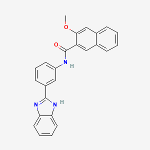molecular formula C25H19N3O2 B2945291 N-[3-(1H-1,3-benzodiazol-2-yl)phenyl]-3-methoxynaphthalene-2-carboxamide CAS No. 477493-17-7